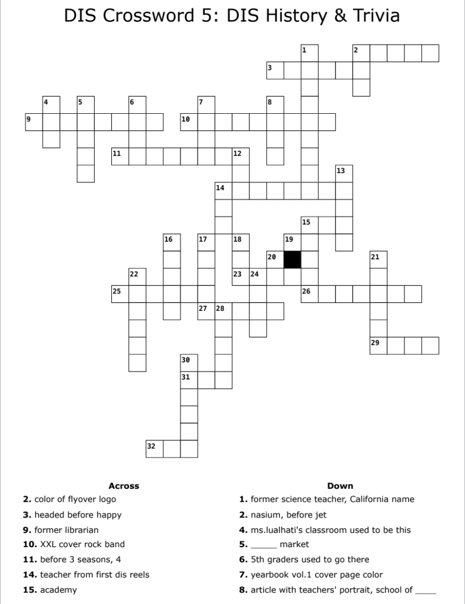 Crossword: DIS History and Trivia